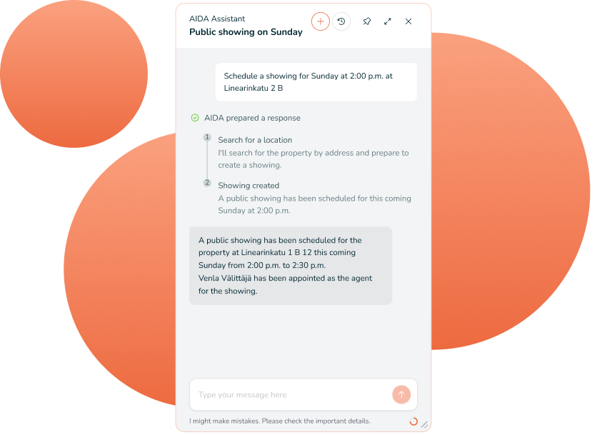 Manage the real estate system in natural language