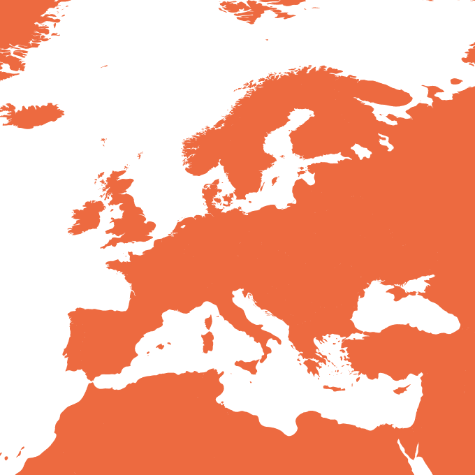Euroopan kartta ilman rajoja