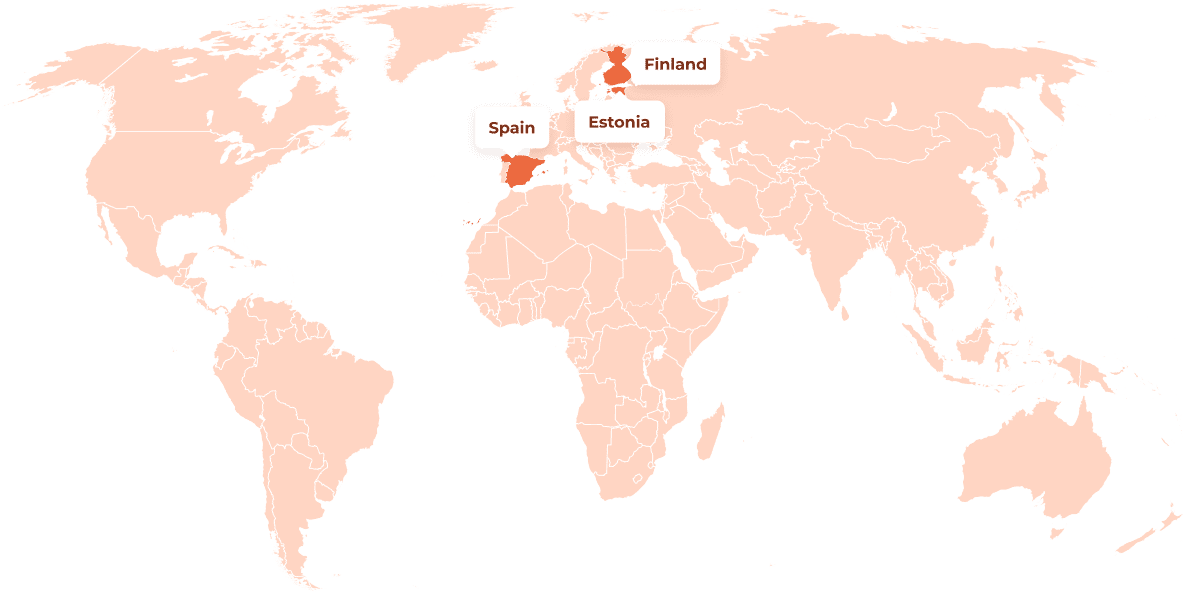 Map of Europe with Linears markets highlighted